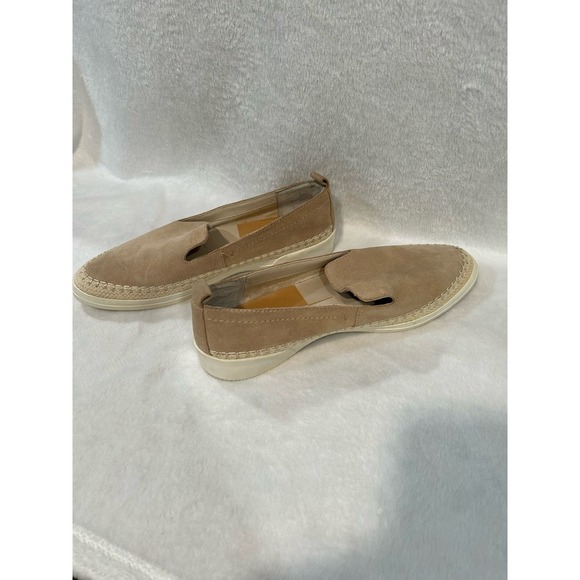 Dolce Vita Size 8 Slip On Leather Flats Neutral - Picture 6 of 10